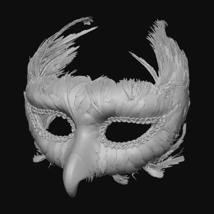 3D model for Feathered Mystery Mask