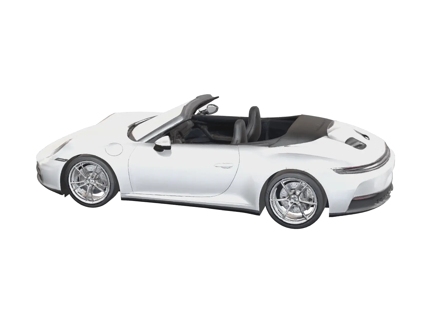 Fantasy Porsche 911 3D model, vytvořený pomocí AI