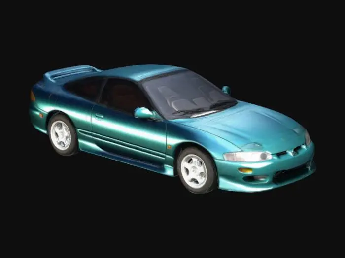 3D model for ultra-high quality, high poly, 4k resolution, ultra-realistic, 3d model of a 1995 Mitsubishi Eclipse GSX. to scale, precise proportions