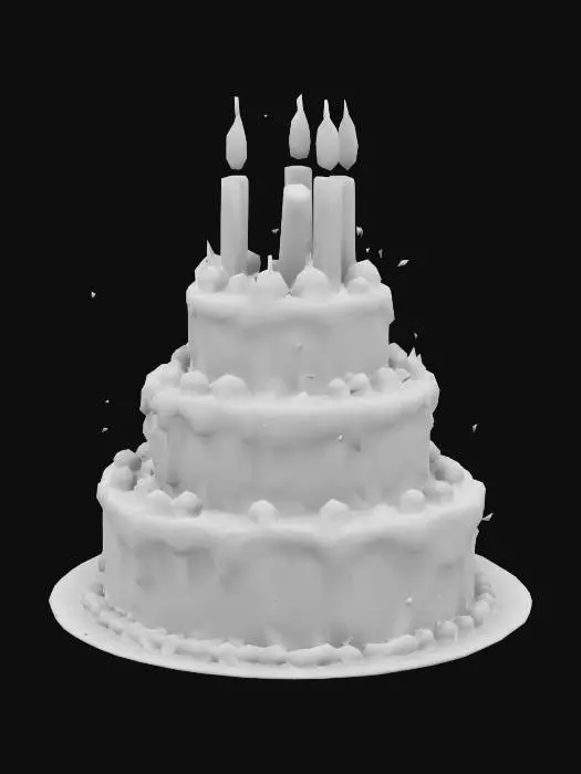 3D model for Brithday cake