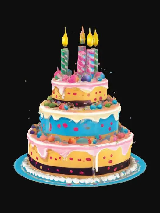 3D model for Brithday cake