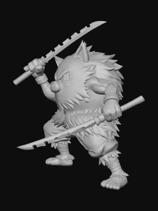 3D model for 火爆猴联动二创_白色毛色版.png