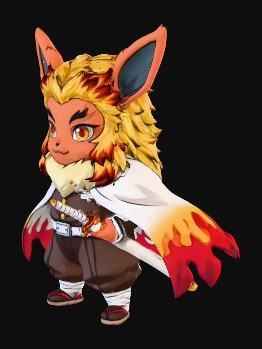 3D model for Flame Guardian Eevee