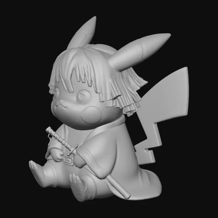 3D model for Samurai Pikachu Mashup