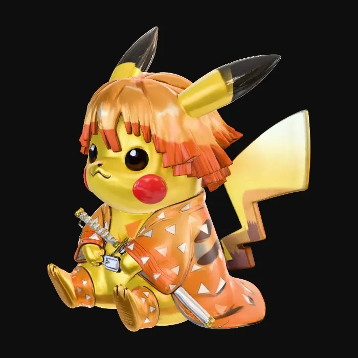 3D model for Samurai Pikachu Mashup