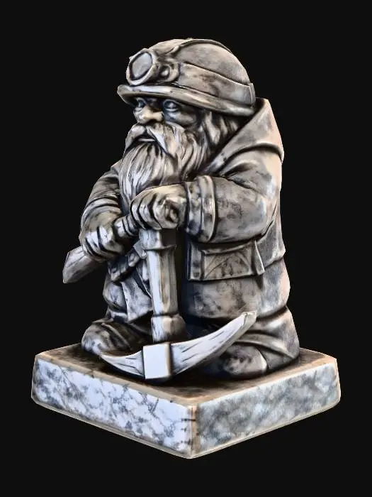3D model for Miner dwarf gamepiece