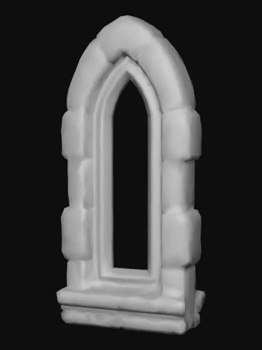 3D model for Stone Arch Window Frame