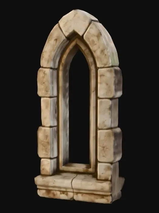 3D model for Stone Arch Window Frame