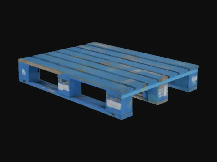 3D model for Blue Wooden Pallet