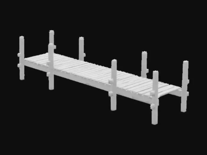 3D model for Wooden Walkway