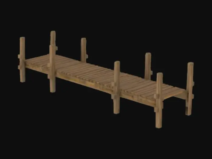 3D model for Wooden Walkway