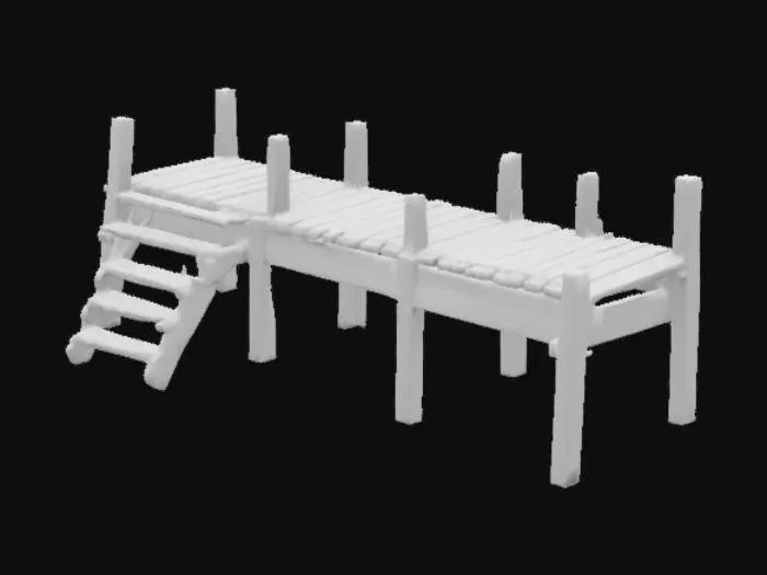 3D model for Wooden Walkway