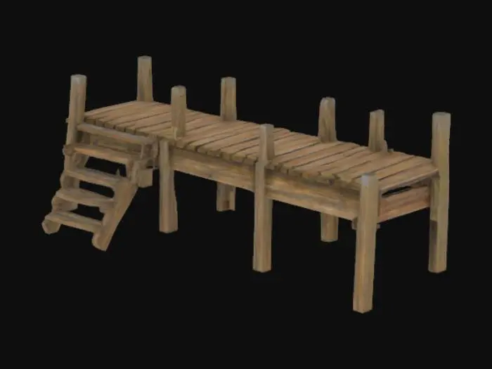 3D model for Wooden Walkway
