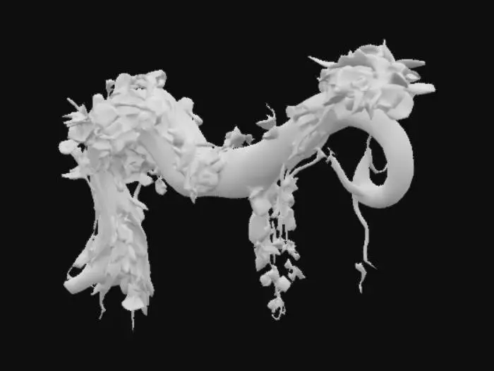 3D model for Vine-covered Branch, #arch#