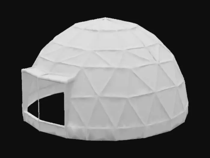 3D model for Geodesic Dome Blueprint, #arch#