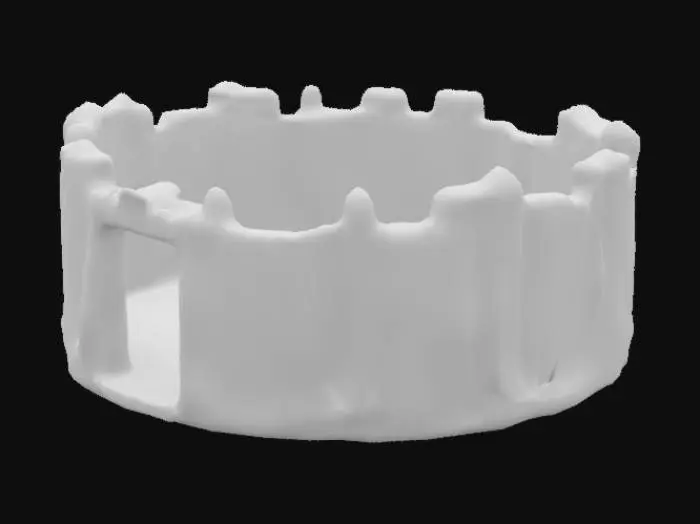 3D model for empalizada circular de madera.tipo medieval