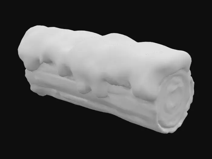 3D model for Snowy Log, #PBR#