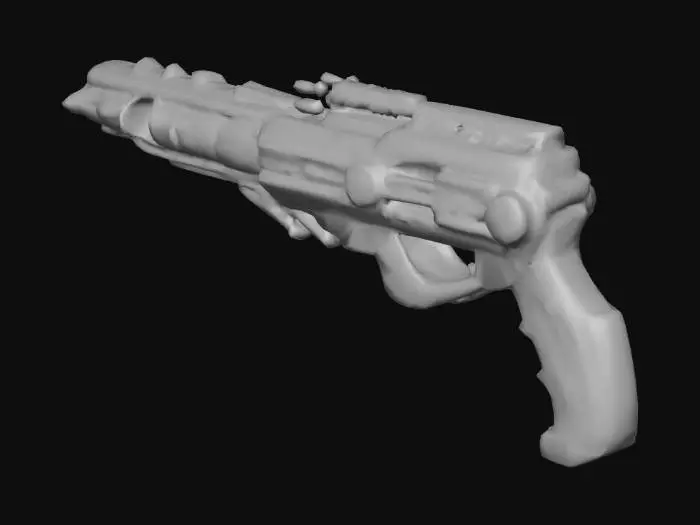 3D model for a dna fantasy weapon with dna capsule to shoot