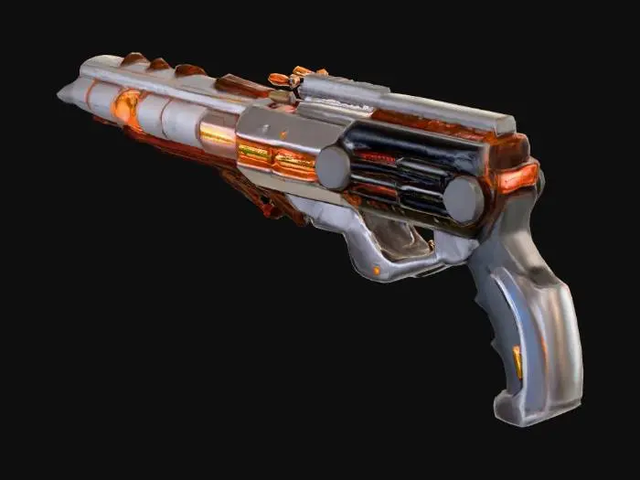 3D model for a dna fantasy weapon with dna capsule to shoot