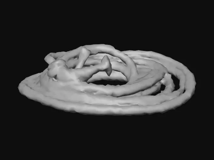 3D model for Coiled Rope on White Background