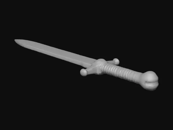 3D model for una espada zanahoria legendaria.alta calidad con ornamentos