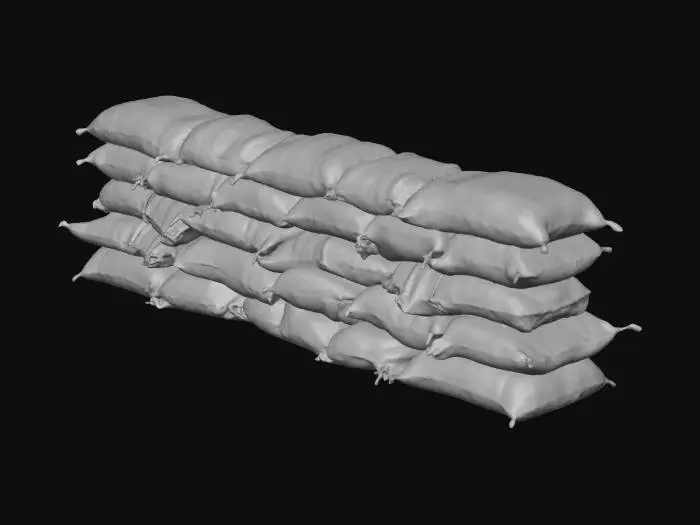 3D model for Sandbag Barrier