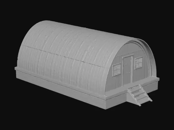 3D model for Quonset Hut.