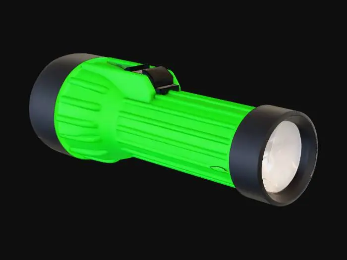3D model for Green Flashlight Illustration