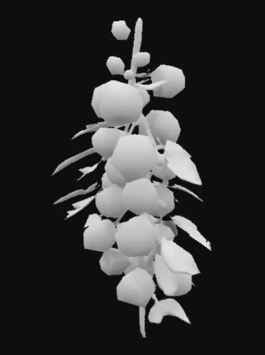 3D model for planta de tomates. con tomates gordos y brillantes