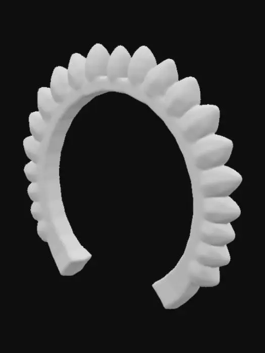 3D model for empalizada circular de cristales de colores, con entrada sin puerta.tipo medieval fantastico. alta calidad