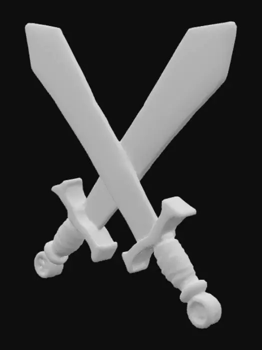 3D model for Crossed Swords Icon