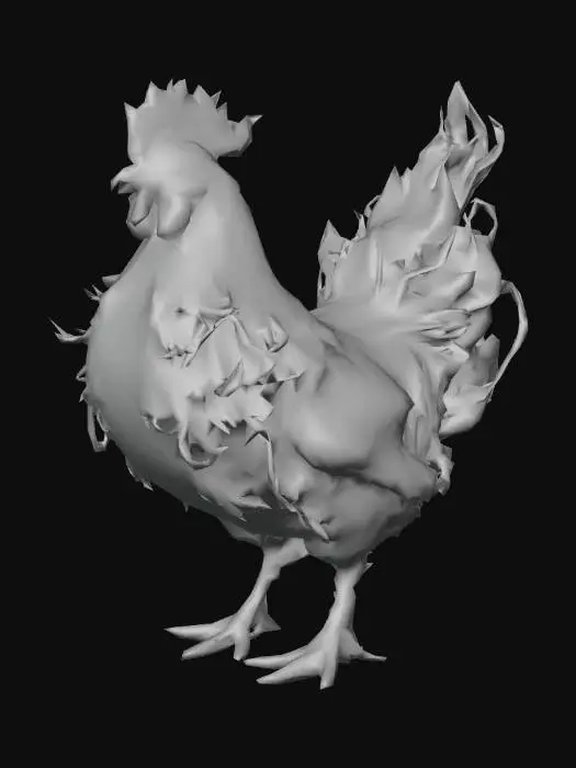 3D model for Fiery Rooster