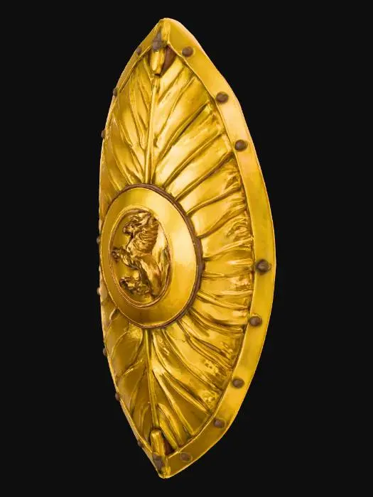 3D model for haceme un escudo hecho de bananas tipo medieval de fantasia.alta calidad