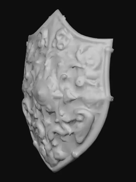 3D model for haceme un escudo hecho de bananas tipo medieval de fantasia.alta calidad