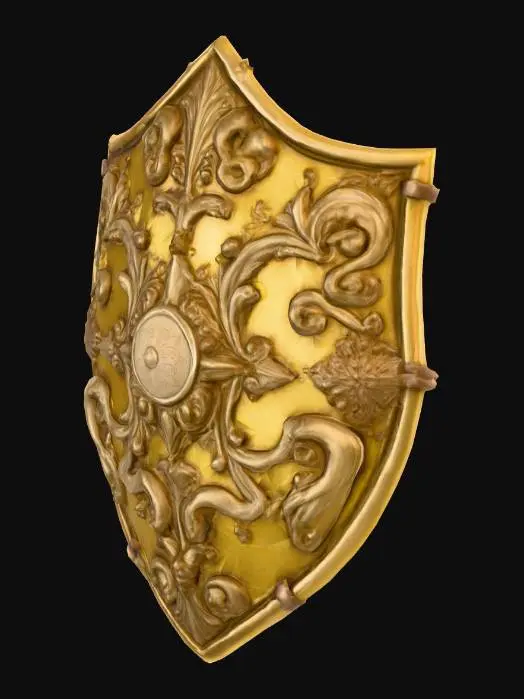 3D model for haceme un escudo hecho de bananas tipo medieval de fantasia.alta calidad