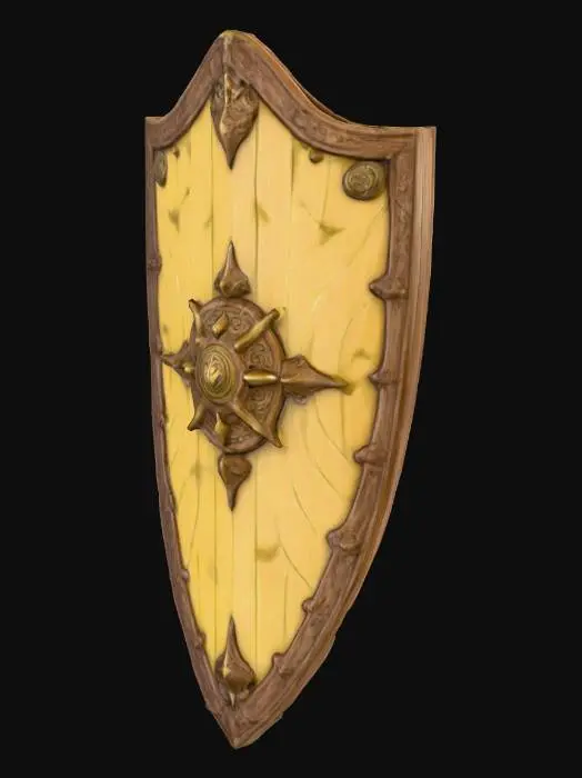 3D model for haceme un escudo hecho de bananas tipo medieval de fantasia.alta calidad