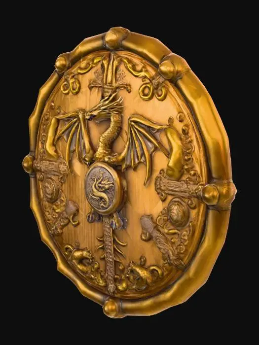 3D model for haceme un escudo hecho de bananas tipo medieval de fantasia.alta calidad