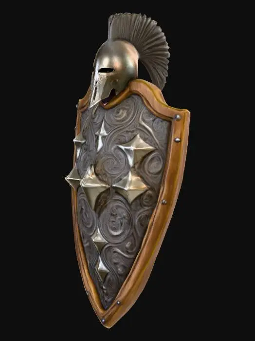 3D model for haceme un escudo hecho de bananas tipo medieval de fantasia.alta calidad