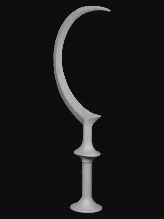 3D model for Silver Crescent Dagger