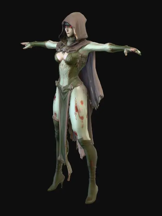 3D model for Female Elegant Ghoul Druid