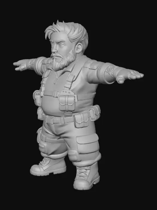 3D model for Camouflage Warrior