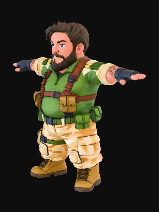 3D model for Camouflage Warrior