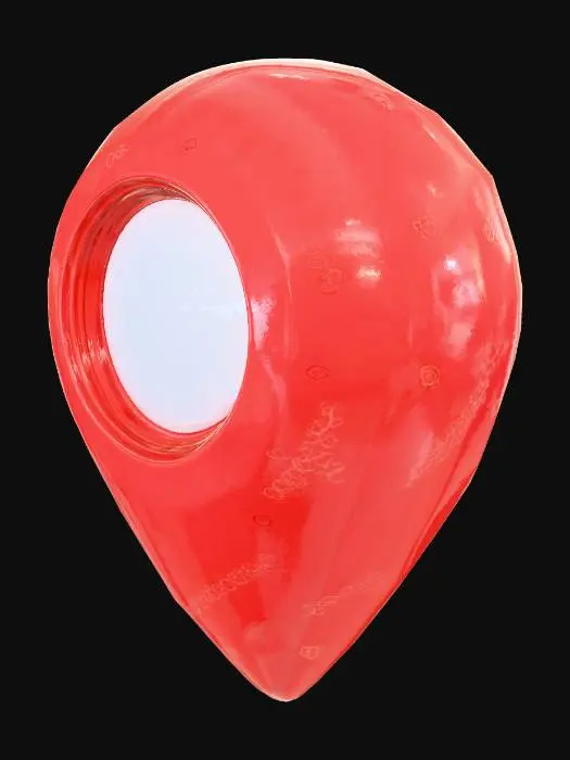 3D model for Red Map Pin Icon