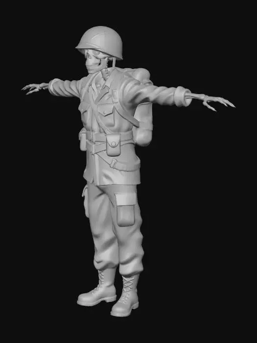 3D model for Zombie Soldier
