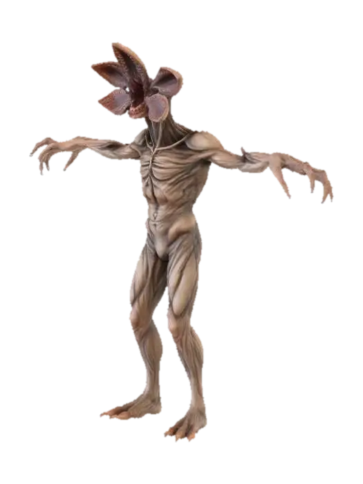 Demogorgon 3D model, vytvořený pomocí AI