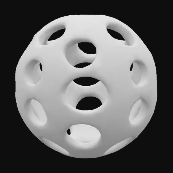 3D model for Orange Perforated Ball