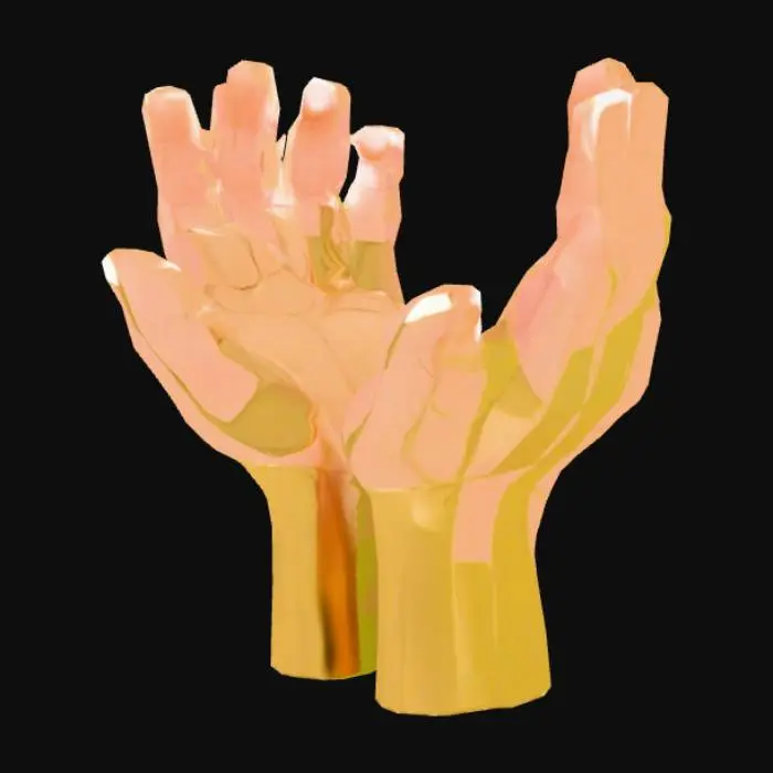 3D model for Open Hands Illustration