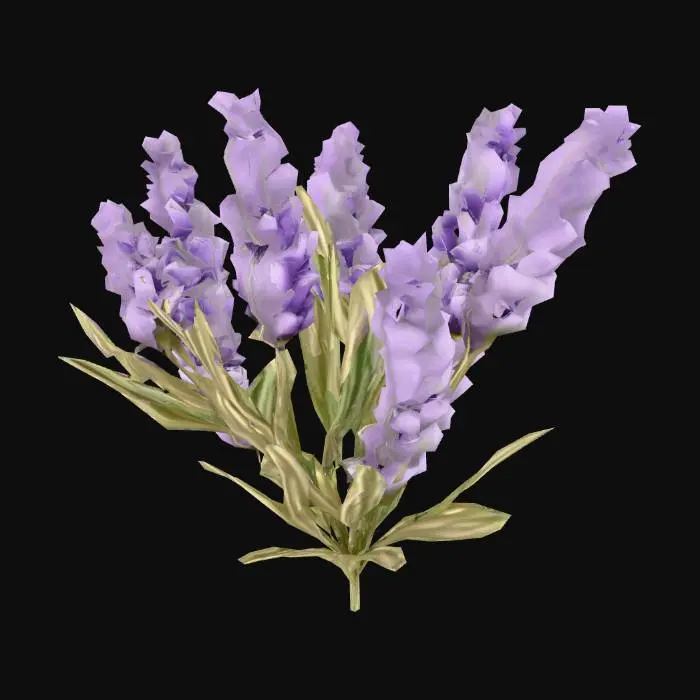 3D model for Lavender Blooms, #PBR#