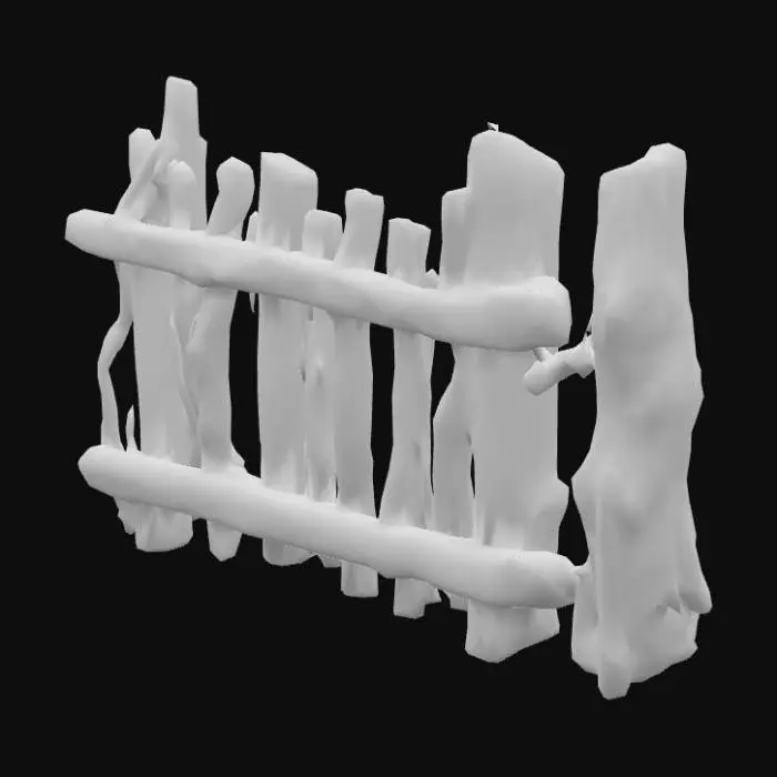 3D model for Wooden Fence Design