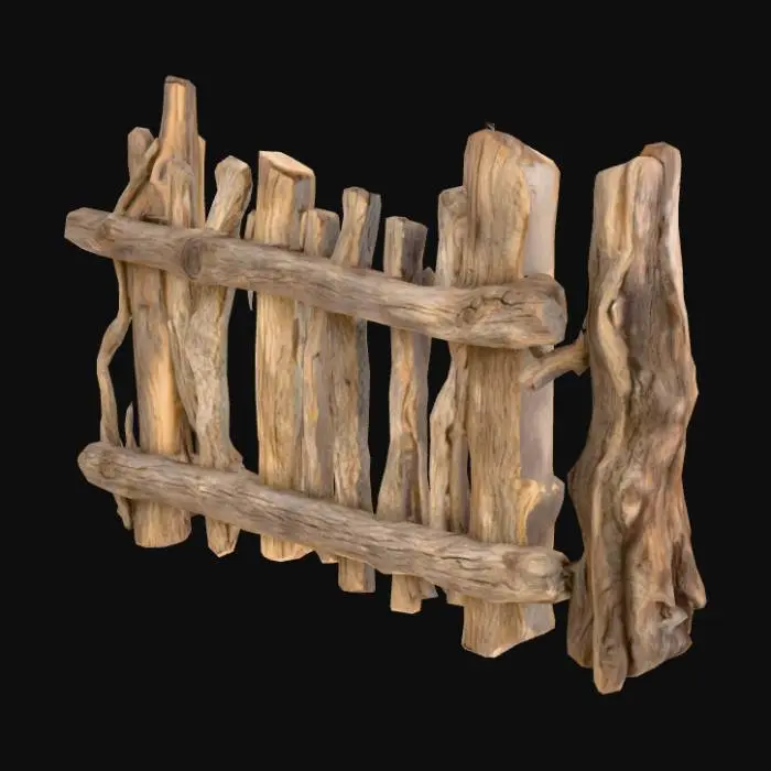 3D model for Wooden Fence Design